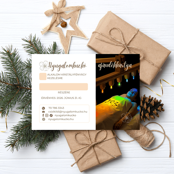 Ajándékkártya Kristályfényágy kezelésre