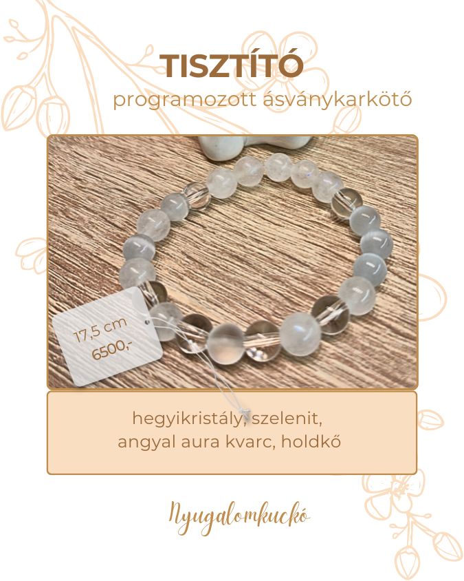 Tisztító ásványkarkötő- Nyugalomkuckó