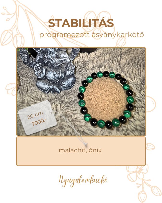 Stabilitás ásványkarkötő - Nyugalomkuckó
