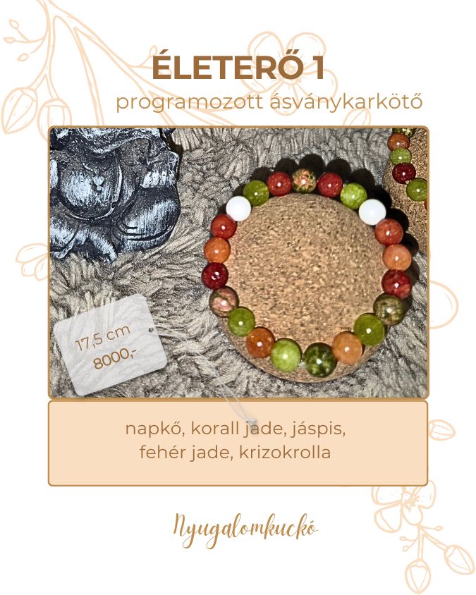 Életerő 1 ásványkarkötő - Nyugalomkuckó