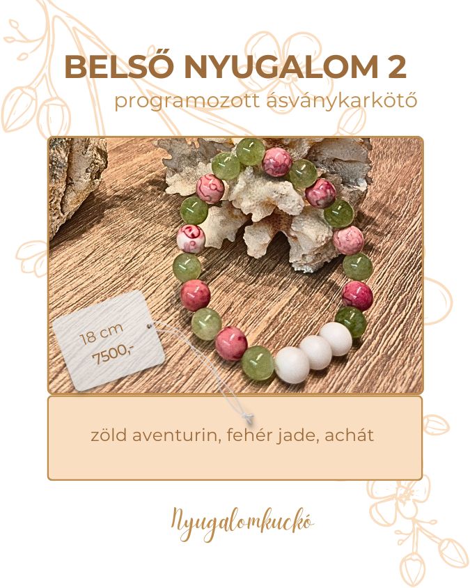 Belső nyugalom 2 ásványkarkötő - Nyugalomkuckó