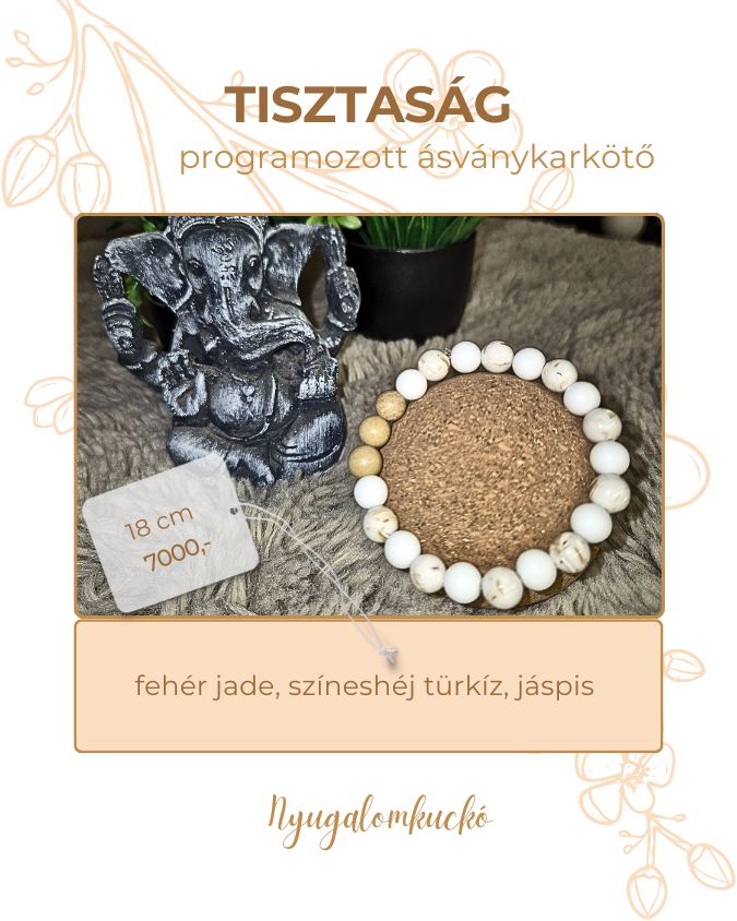 Tisztaság ásványkarkötő - Nyugalomkuckó