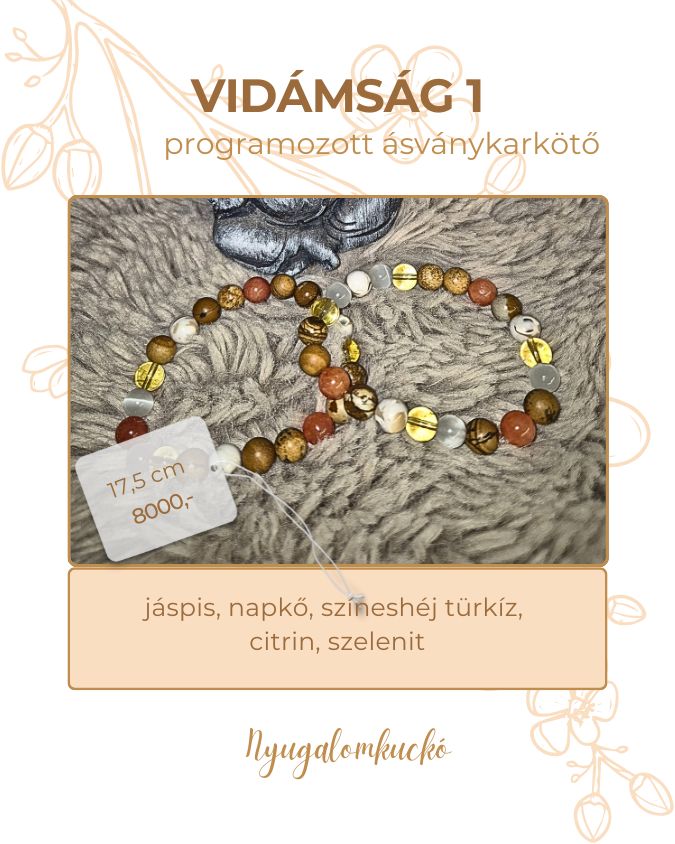 Vidámság 1 ásványkarkötő - Nyugalomkuckó