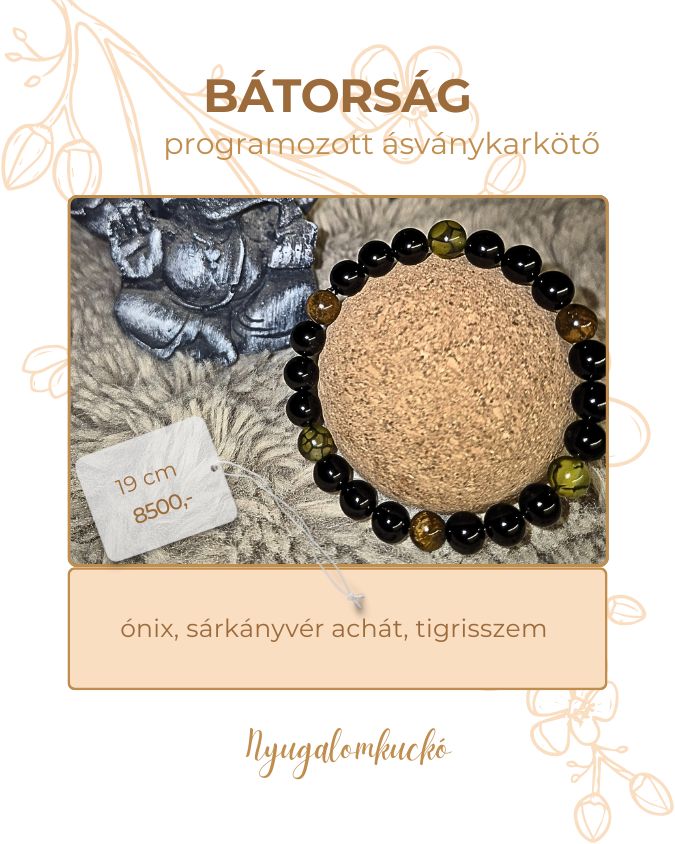 Bátorság ásványkarkötő - Nyugalomkuckó