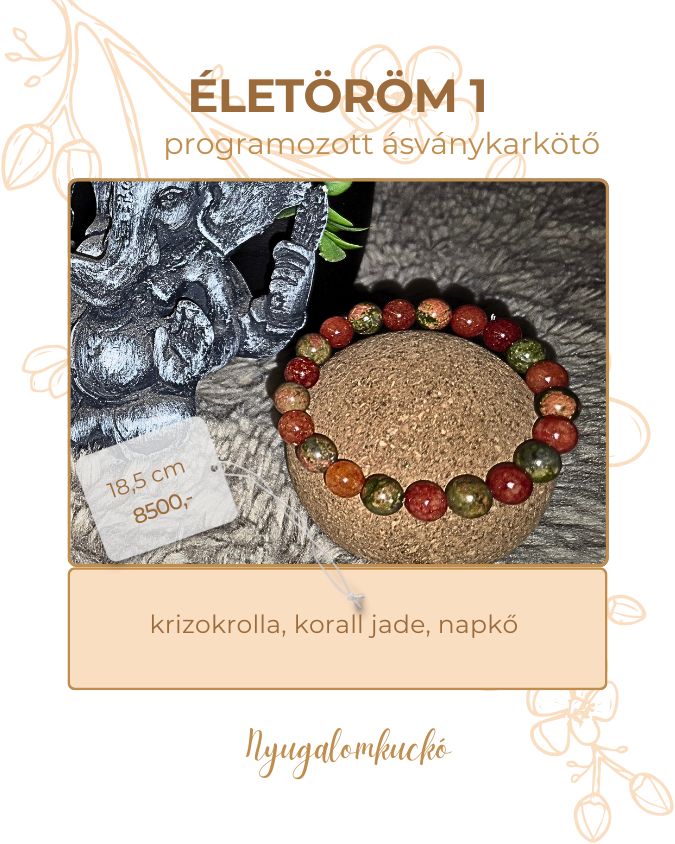 Életöröm ásványkarkötő - Nyugalomkuckó